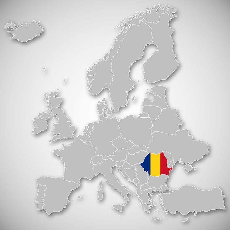 mapa Rumunii